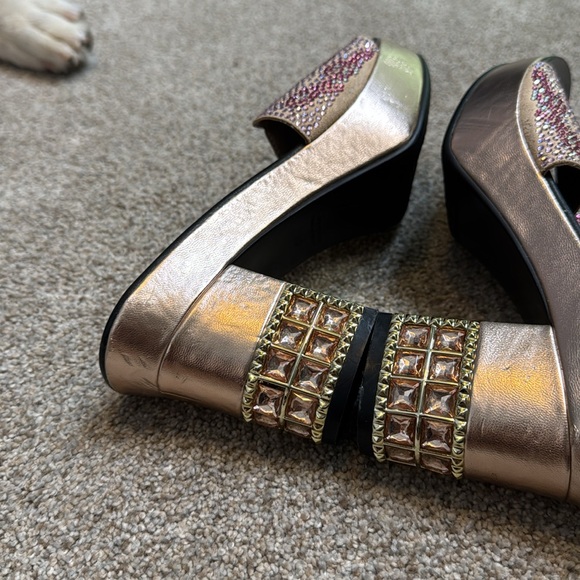 Giuseppe Zanotti | Rhinestone Musical Music Note Clog Heel Pumps Size EU 39 - Picture 7 of 12